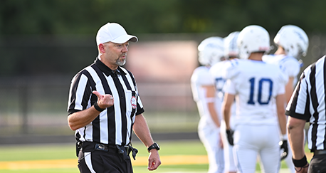 Brady refereeing a game